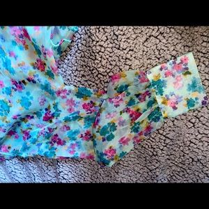 Zara sheer flower pattern shirt.